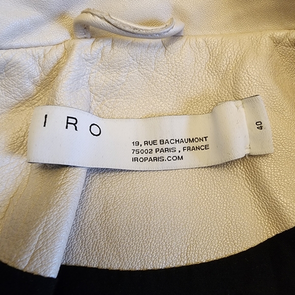 IRO Ashville Leather Moto Biker Jacket size 40 - Picture 6 of 17